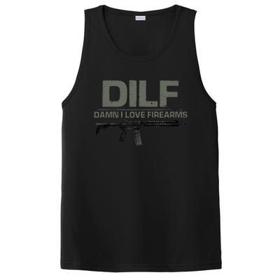 DILF Damn I Love Firearms Funny PosiCharge Competitor Tank