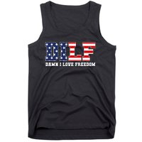 DILF Damn I Love Freedom Funny Patriotic 4th Of July Tank Top