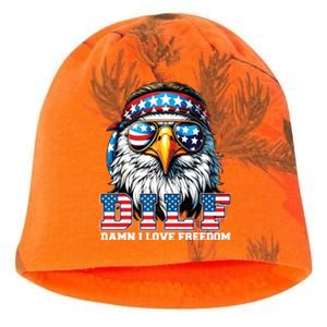 Dilf Damn I Love Freedom Eagle Funny Patriotic 4th Of July Kati - Camo Knit Beanie