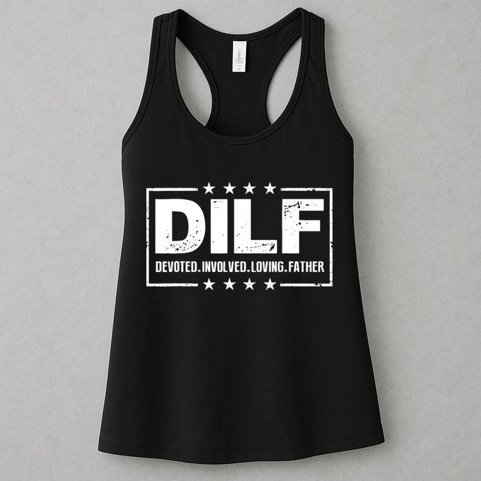 DILF Devoted Involved Loving Father Dad Papa Womens Tank Top