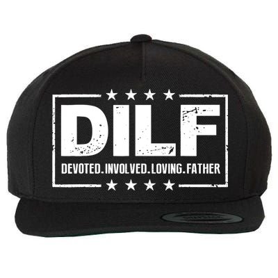 DILF Devoted Involved Loving Father Dad Papa Wool Snapback Cap