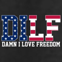 DILF Damn I Love Freedom USA 7 Panel Mesh Trucker Snapback Hat