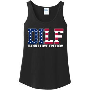 DILF Damn I Love Freedom USA Ladies Essential Tank