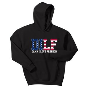 DILF Damn I Love Freedom USA Kids Hoodie