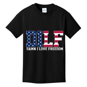 DILF Damn I Love Freedom USA Kids T-Shirt