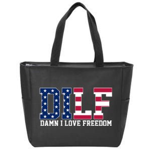 DILF Damn I Love Freedom USA Zip Tote Bag