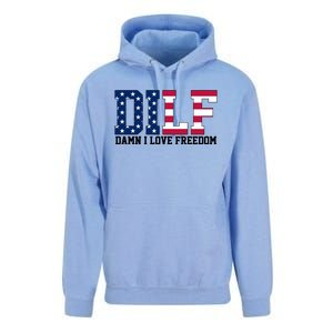 DILF Damn I Love Freedom USA Unisex Surf Hoodie