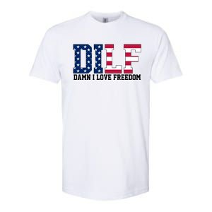 DILF Damn I Love Freedom USA Softstyle CVC T-Shirt