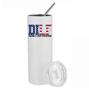 DILF Damn I Love Freedom USA Stainless Steel Tumbler