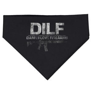 DILF Damn I Love Firearms Funny USA-Made Doggie Bandana