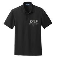 DILF Damn I Love Firearms Funny Dry Zone Grid Polo