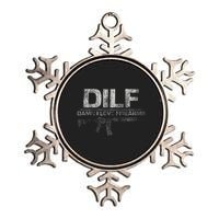 DILF Damn I Love Firearms Funny Metallic Star Ornament