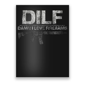 DILF Damn I Love Firearms Funny Poster