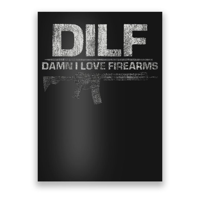 DILF Damn I Love Firearms Funny Poster