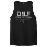 DILF Damn I Love Firearms Funny PosiCharge Competitor Tank