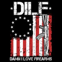 DILF Damn I Love Firearms Distressed USA American Flag Impact Tech Backpack