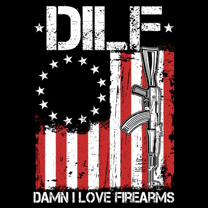 DILF Damn I Love Firearms Distressed USA American Flag Impact Tech Backpack