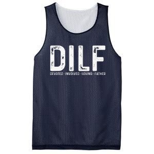 DILF Devoted Involved Loving Father Funny Fathers Day Mesh Reversible Basketball Jersey Tank