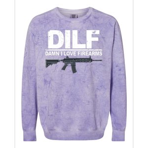 DILF Damn I Love Firearms Colorblast Crewneck Sweatshirt