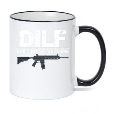 DILF Damn I Love Firearms 11oz Black Color Changing Mug