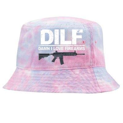 DILF Damn I Love Firearms Tie-Dyed Bucket Hat