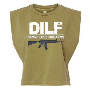 DILF Damn I Love Firearms Garment-Dyed Women's Muscle Tee