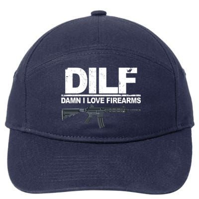 DILF Damn I Love Firearms 7-Panel Snapback Hat