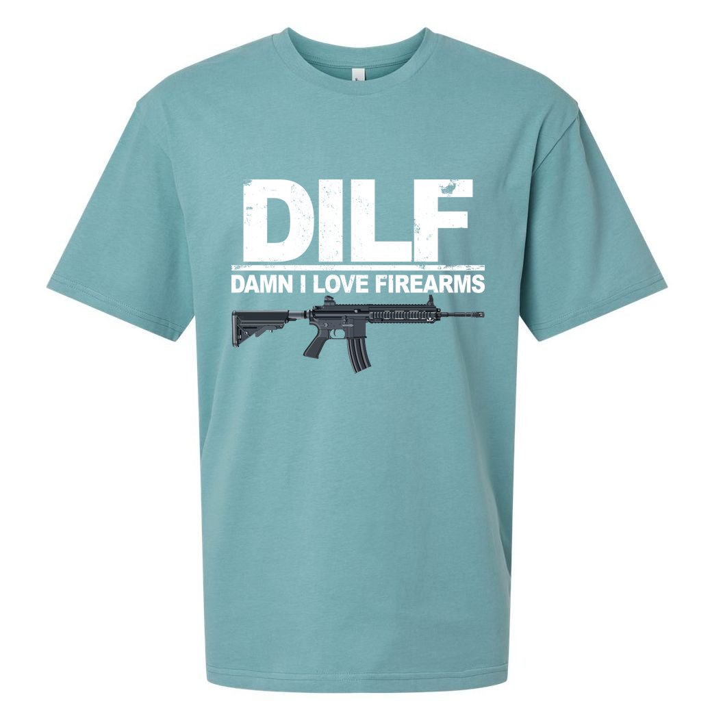DILF Damn I Love Firearms Sueded Cloud Jersey T-Shirt