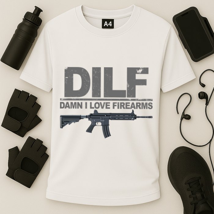 DILF Damn I Love Firearms Cooling Performance Crew T-Shirt