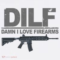 DILF Damn I Love Firearms Tall T-Shirt
