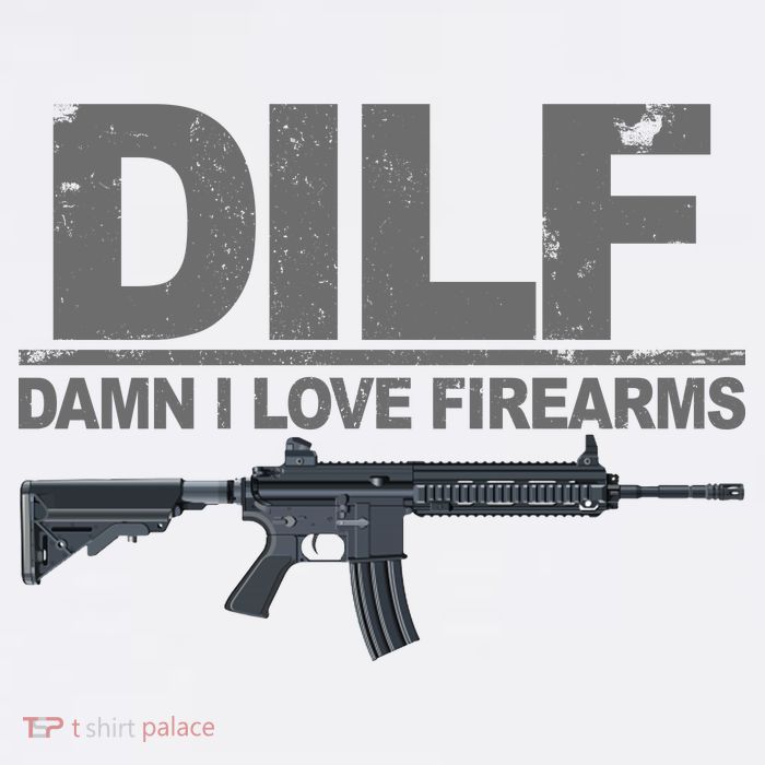 DILF Damn I Love Firearms Tall T-Shirt