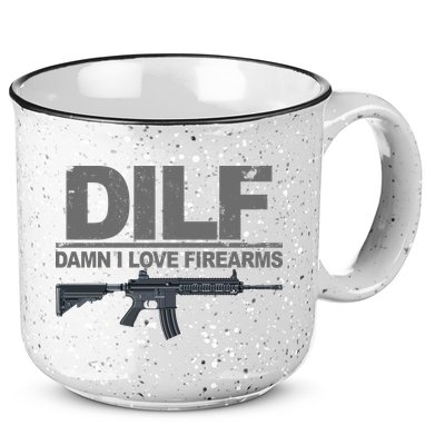 DILF Damn I Love Firearms 15oz Campfire Ceramic Mug