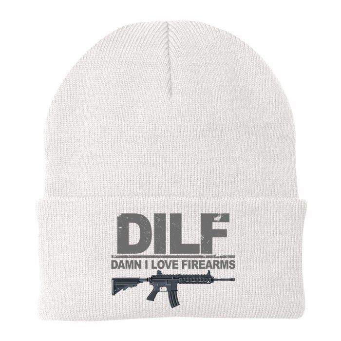 DILF Damn I Love Firearms Knit Cap Winter Beanie