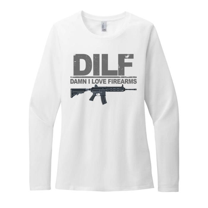 DILF Damn I Love Firearms Womens CVC Long Sleeve Shirt