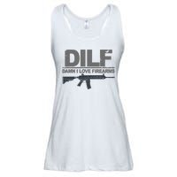 DILF Damn I Love Firearms Ladies Essential Flowy Tank