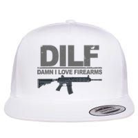 DILF Damn I Love Firearms Flat Bill Trucker Hat