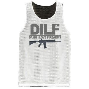 DILF Damn I Love Firearms Mesh Reversible Basketball Jersey Tank