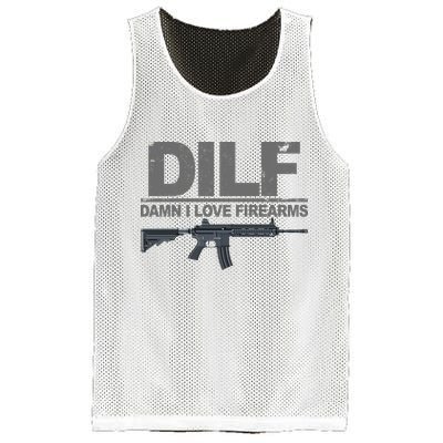 DILF Damn I Love Firearms Mesh Reversible Basketball Jersey Tank
