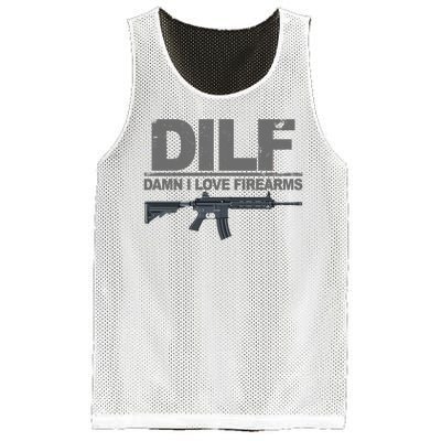 DILF Damn I Love Firearms Mesh Reversible Basketball Jersey Tank