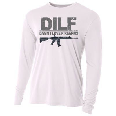 DILF Damn I Love Firearms Cooling Performance Long Sleeve Crew