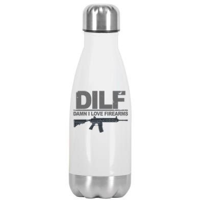 DILF Damn I Love Firearms Stainless Steel Insulated Water Bottle