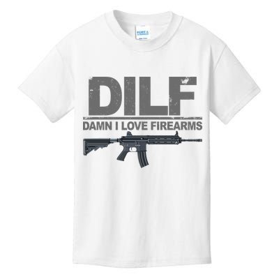 DILF Damn I Love Firearms Kids T-Shirt