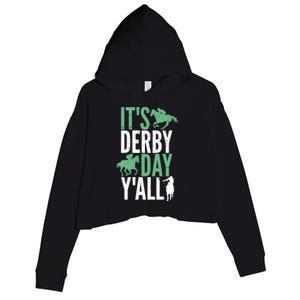 Derby Day It's Derby Day Yall Crop Fleece Hoodie