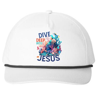 Dive Deep Into Jesus Vbs 2024 Scuba Diving Underwater Snapback Five-Panel Rope Hat