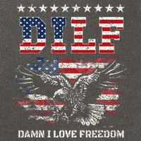 Dilf Damn I Love Freedom Eagle Funny Patriotic 4th Of July Cotton Canvas Backpack