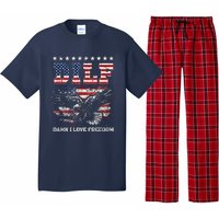 Dilf Damn I Love Freedom Eagle Funny Patriotic 4th Of July Pajama Set