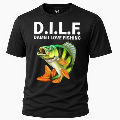 D.I.L.F. Damn I Love Fishing, Fishing Shirt Performance Shirt