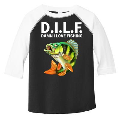 D.I.L.F. Damn I Love Fishing, Fishing Shirt Toddler Fine Jersey T-Shirt