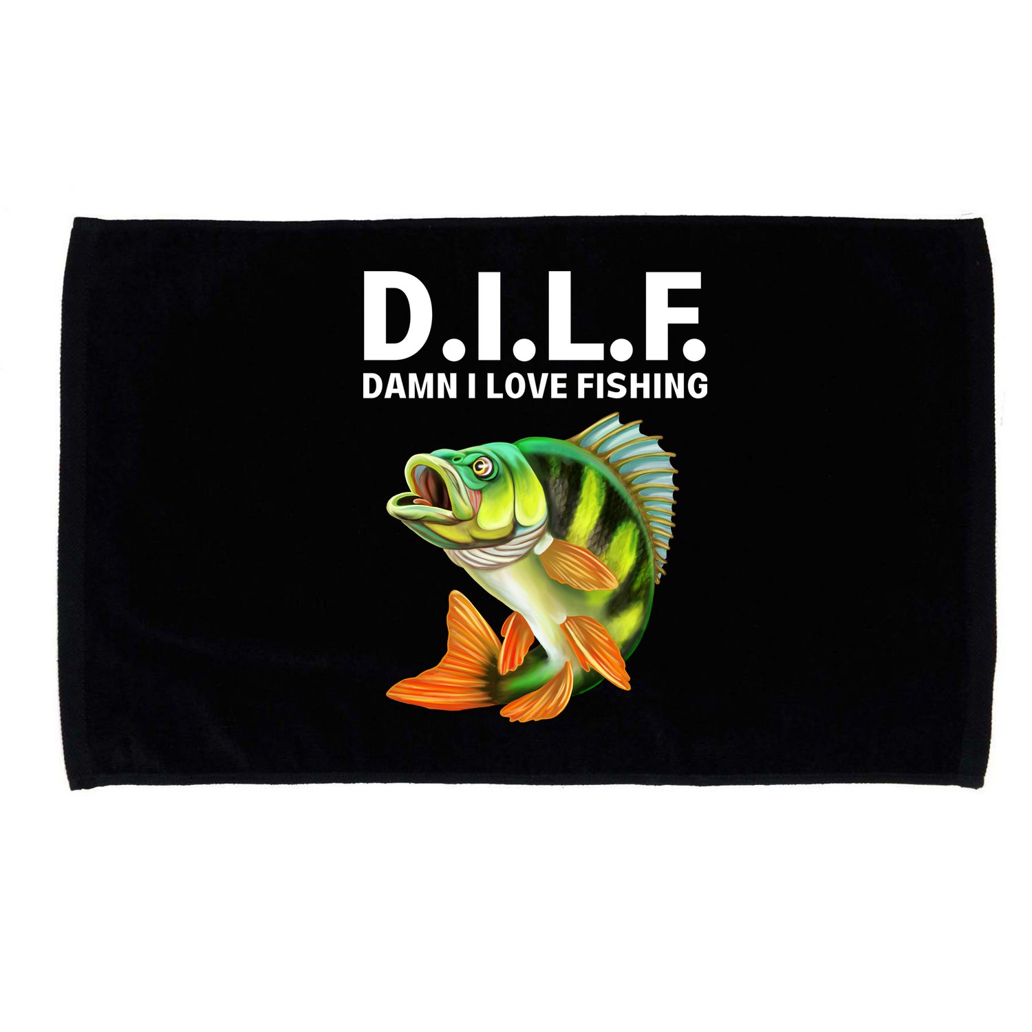 D.I.L.F. Damn I Love Fishing, Fishing Shirt Microfiber Hand Towel
