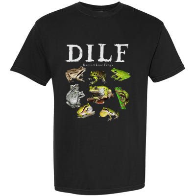 Dilf Damn I Love Frogs Frog Species Graphic Garment-Dyed Heavyweight T-Shirt